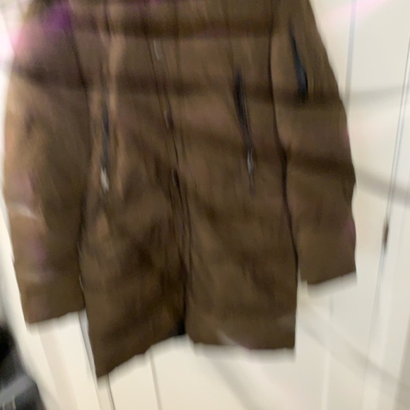 Zara Trafaluc Parka Coat Brown Fur Hood - Picture 8 of 9